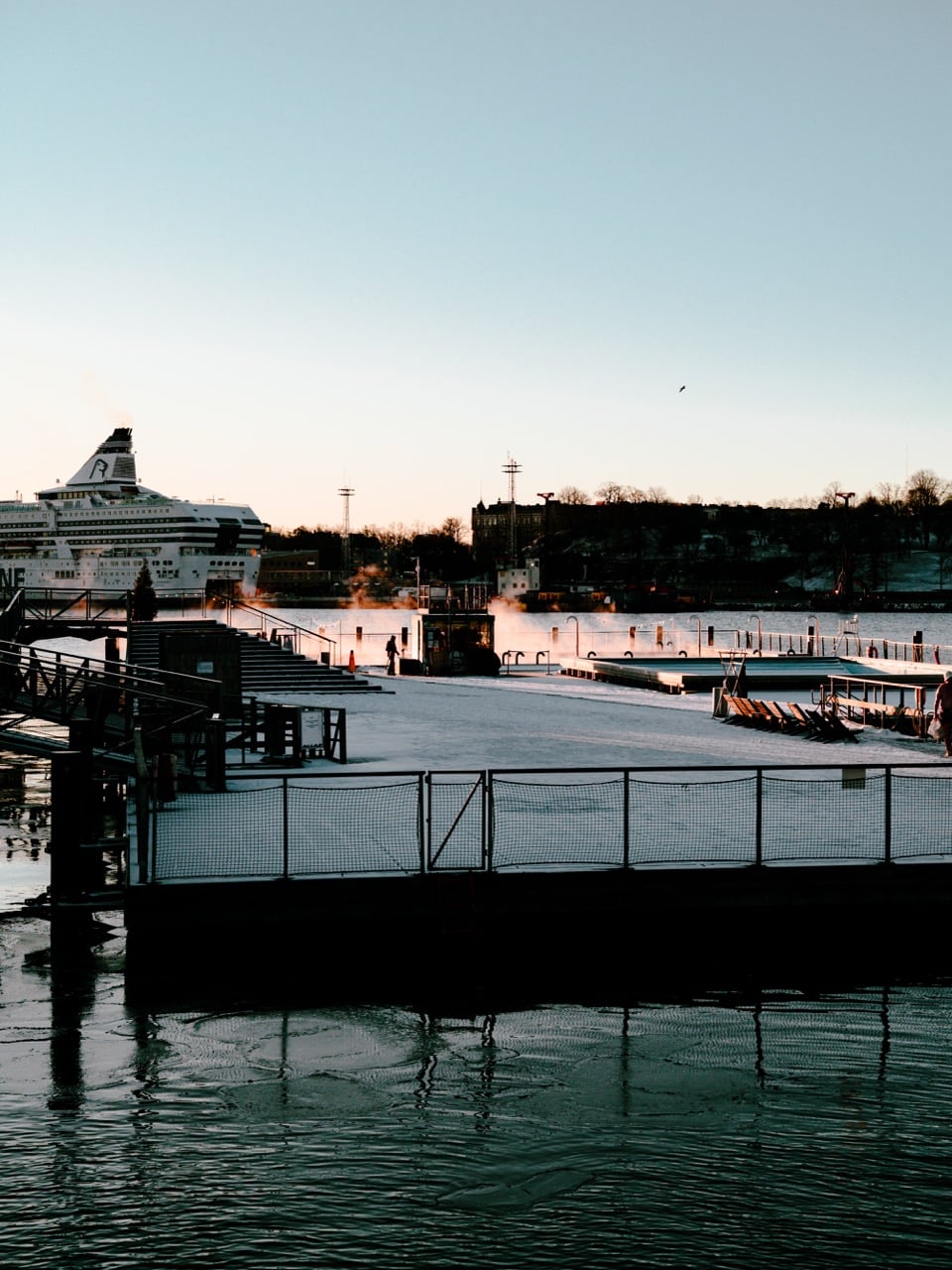 Allas Sea Pool in Helsinki in December