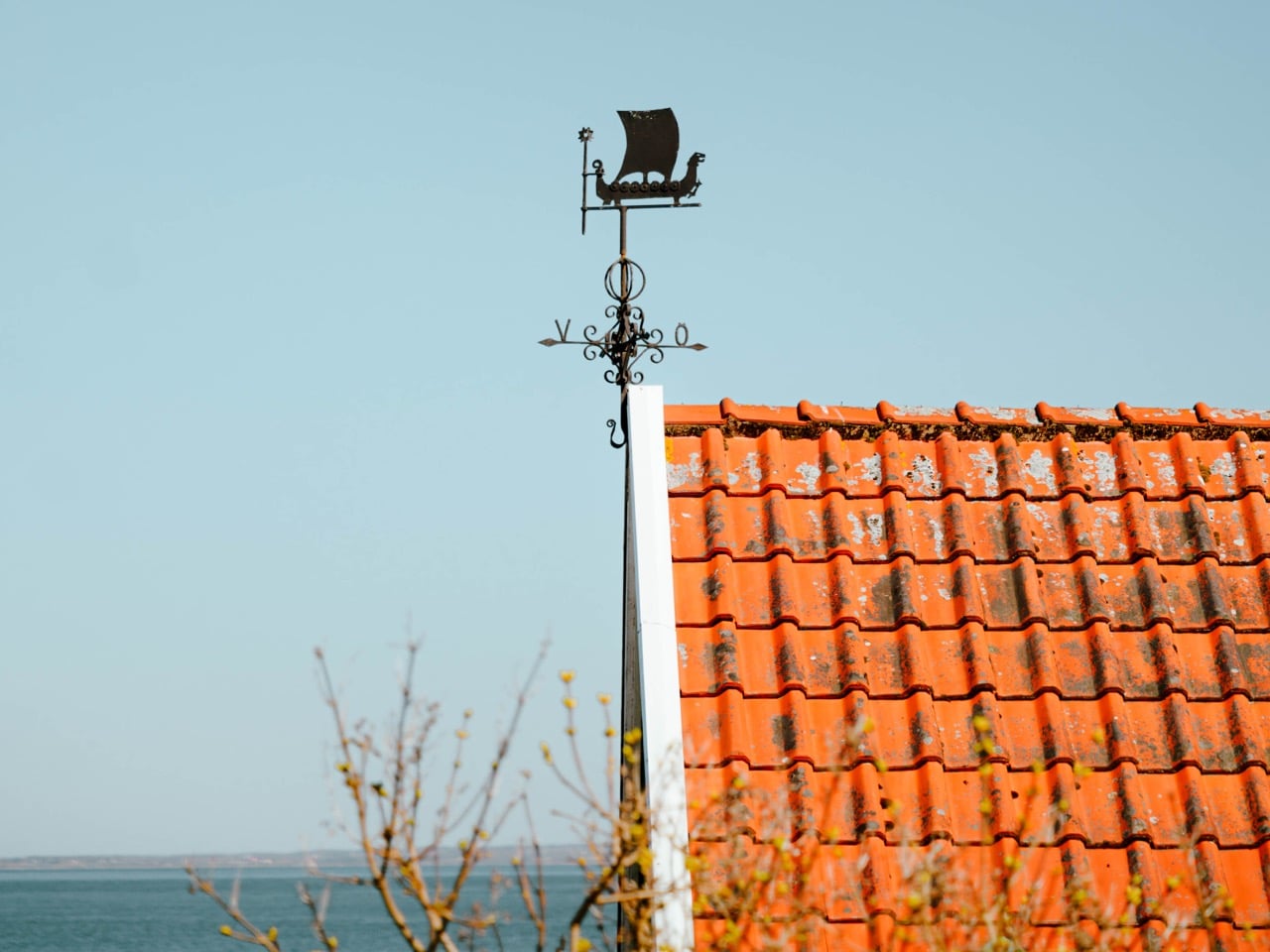 A house roof in Arild, Sweden