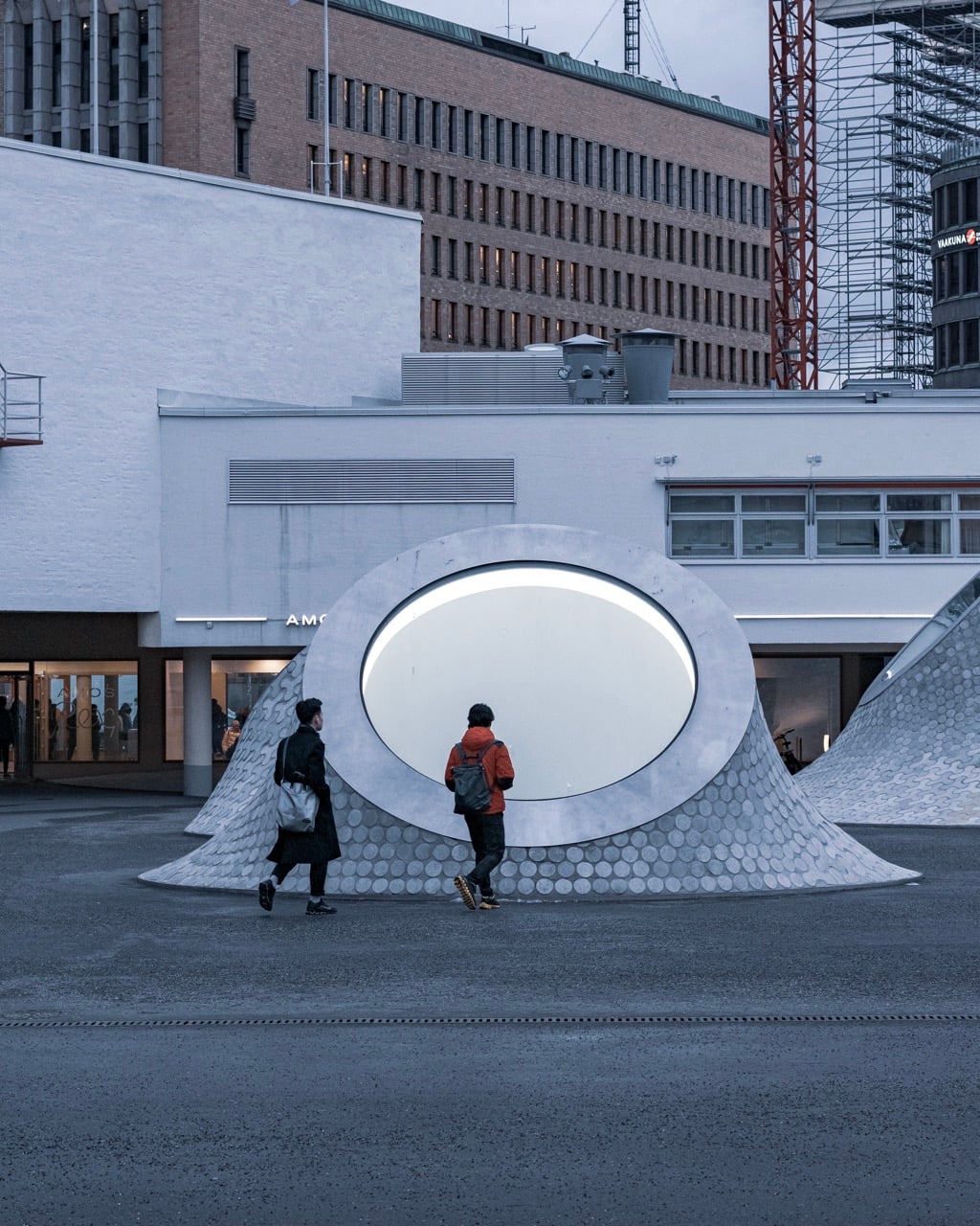Amos Rex in Helsinki, Finland, on a December day
