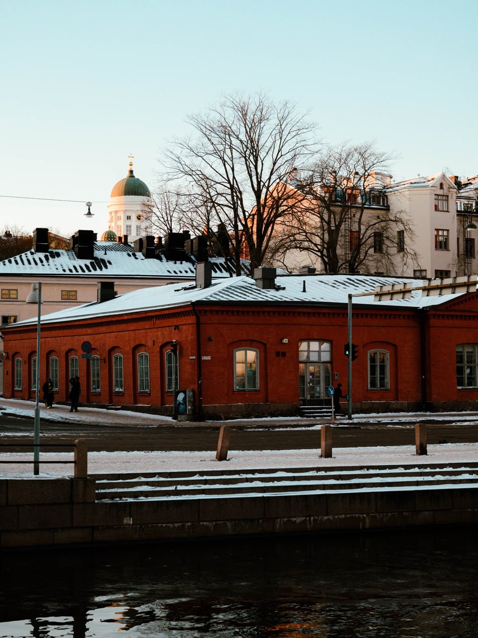 The waterfront in December in Helsinki, Finland