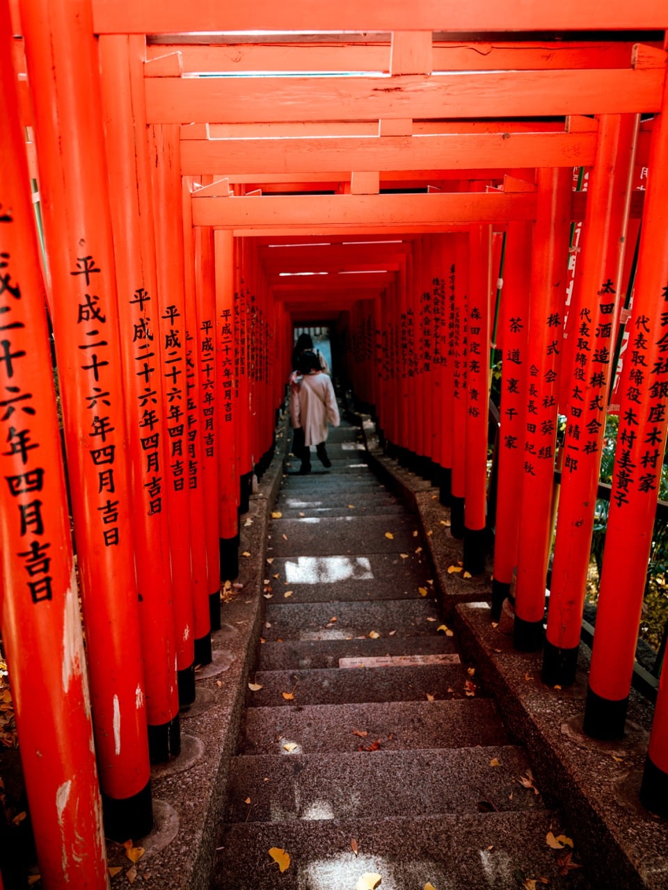 The orange gates at the Hie shrine in Tokyo