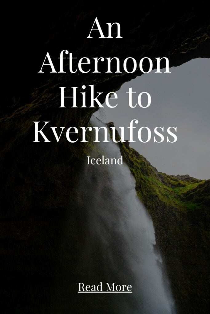 Kvernufoss Hike Pinterest Pin