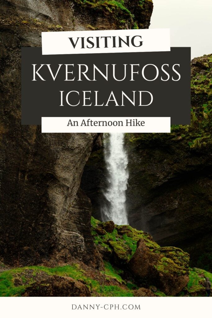 Kvernufoss Pinterest pin