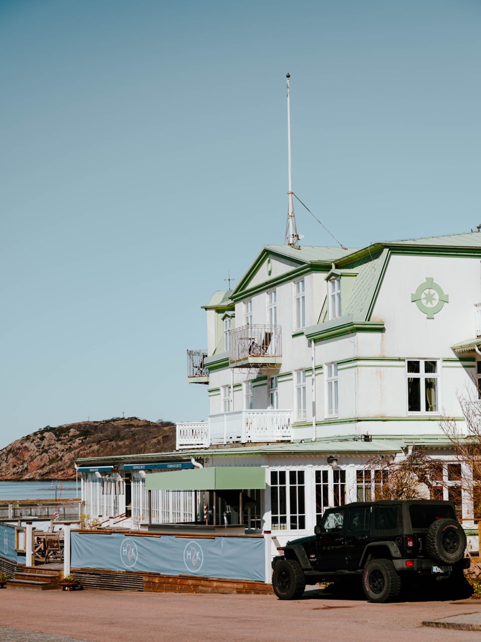 Building and car in Mölle, Sweden