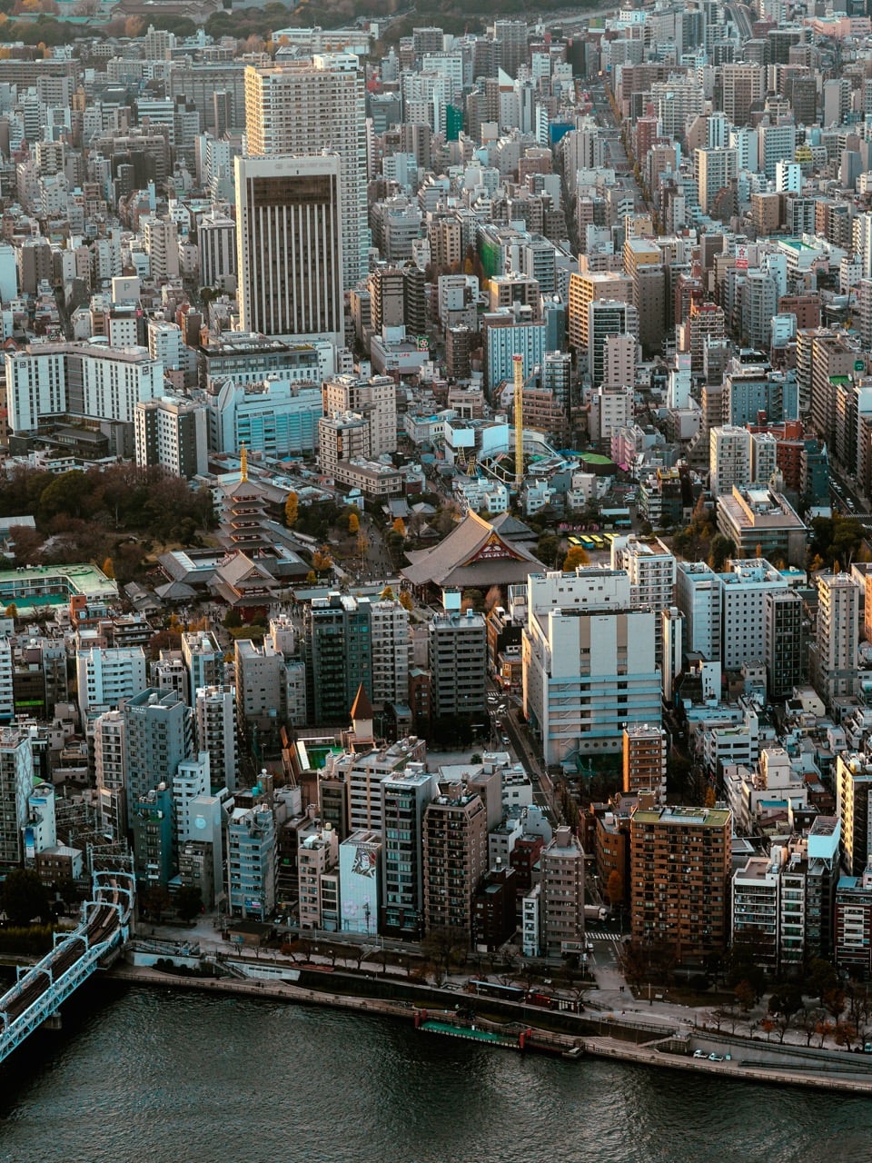 A view of Senso-ji from the Tokyo Skytree