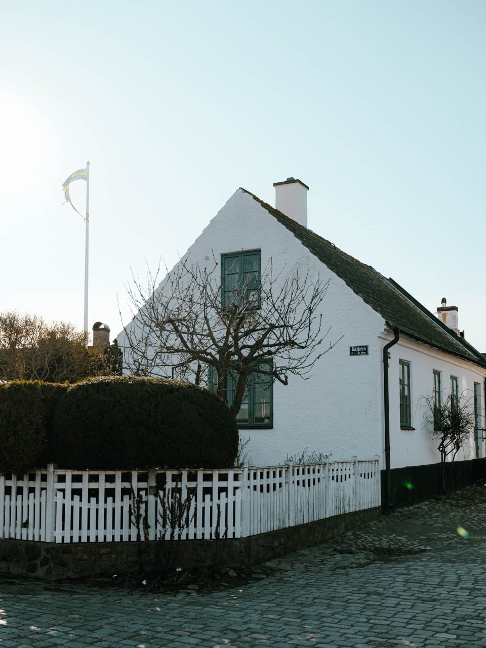 A house with cobblestones in Råå, Sweden