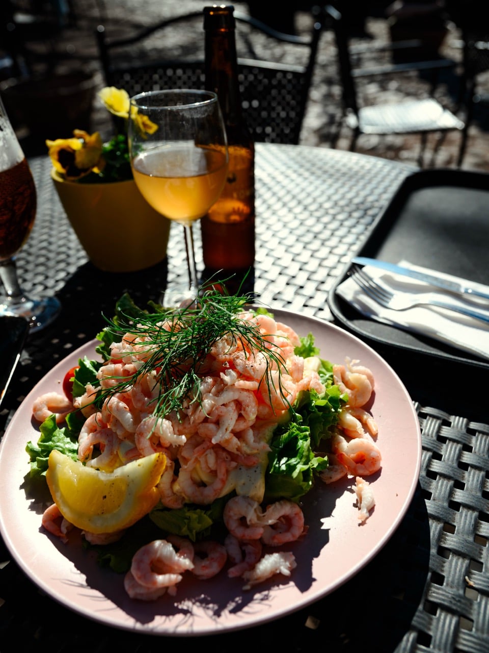 Shrimp sandwich from a café on the Kulla Peninsula in Sweden