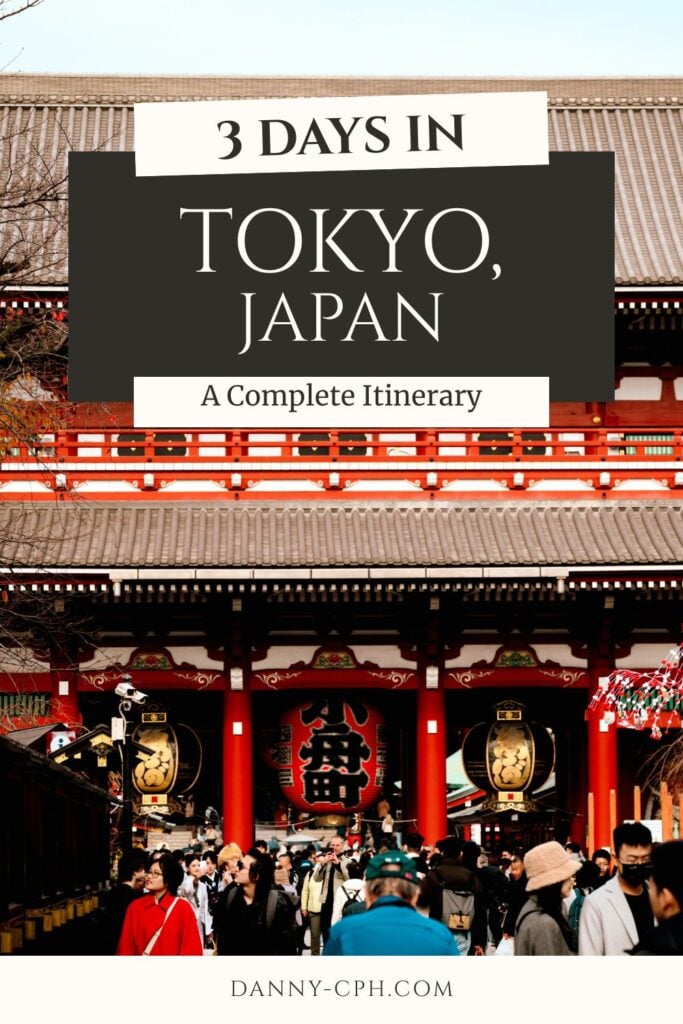 A Pinterest Pin for an Itinerary in Tokyo, Japan