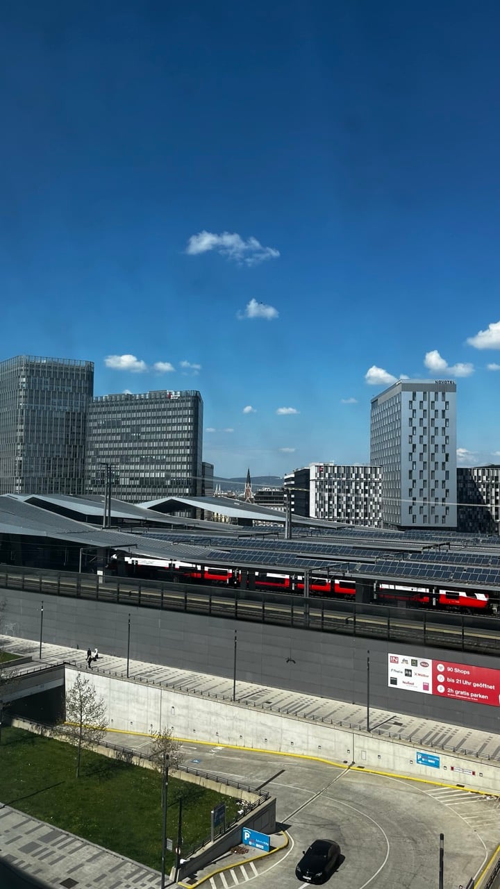 View from my room at Leonardo Hotel Wien Hauptbahnhof