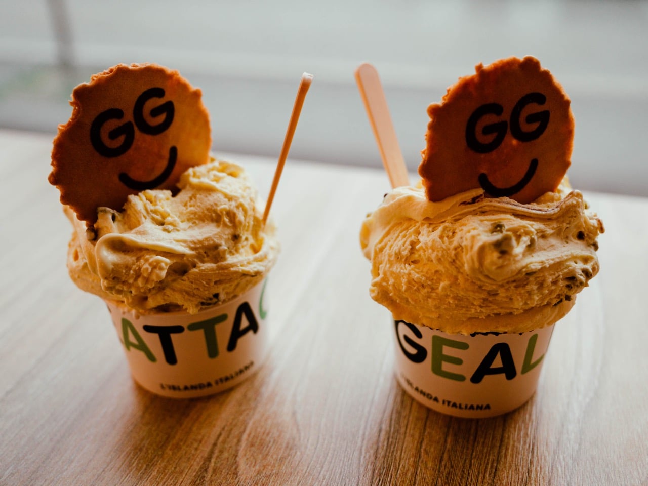 Eating Gæta Gelato in Reykjavík