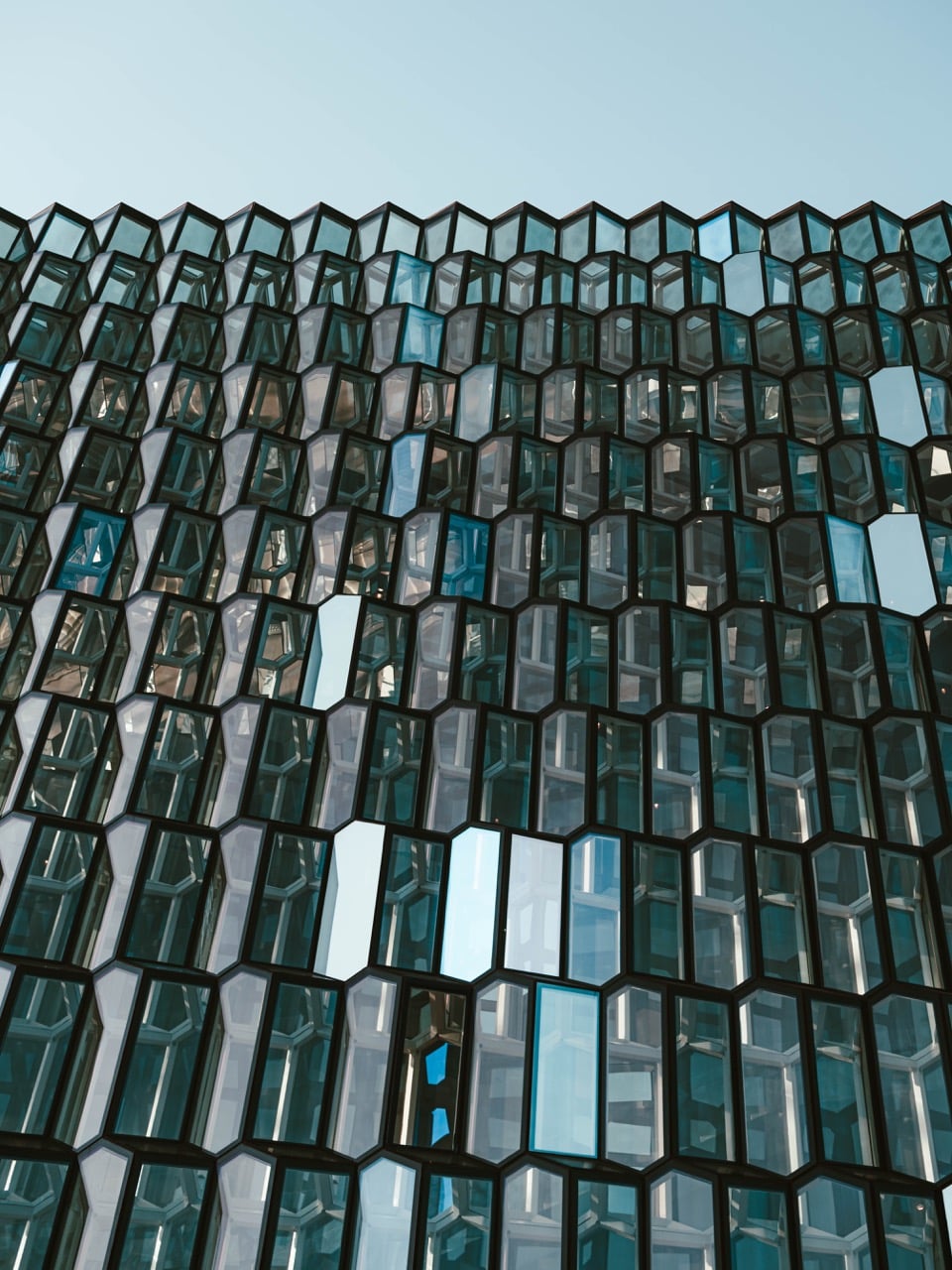 Exterior of Harpa Concert Hall in Reykjavík