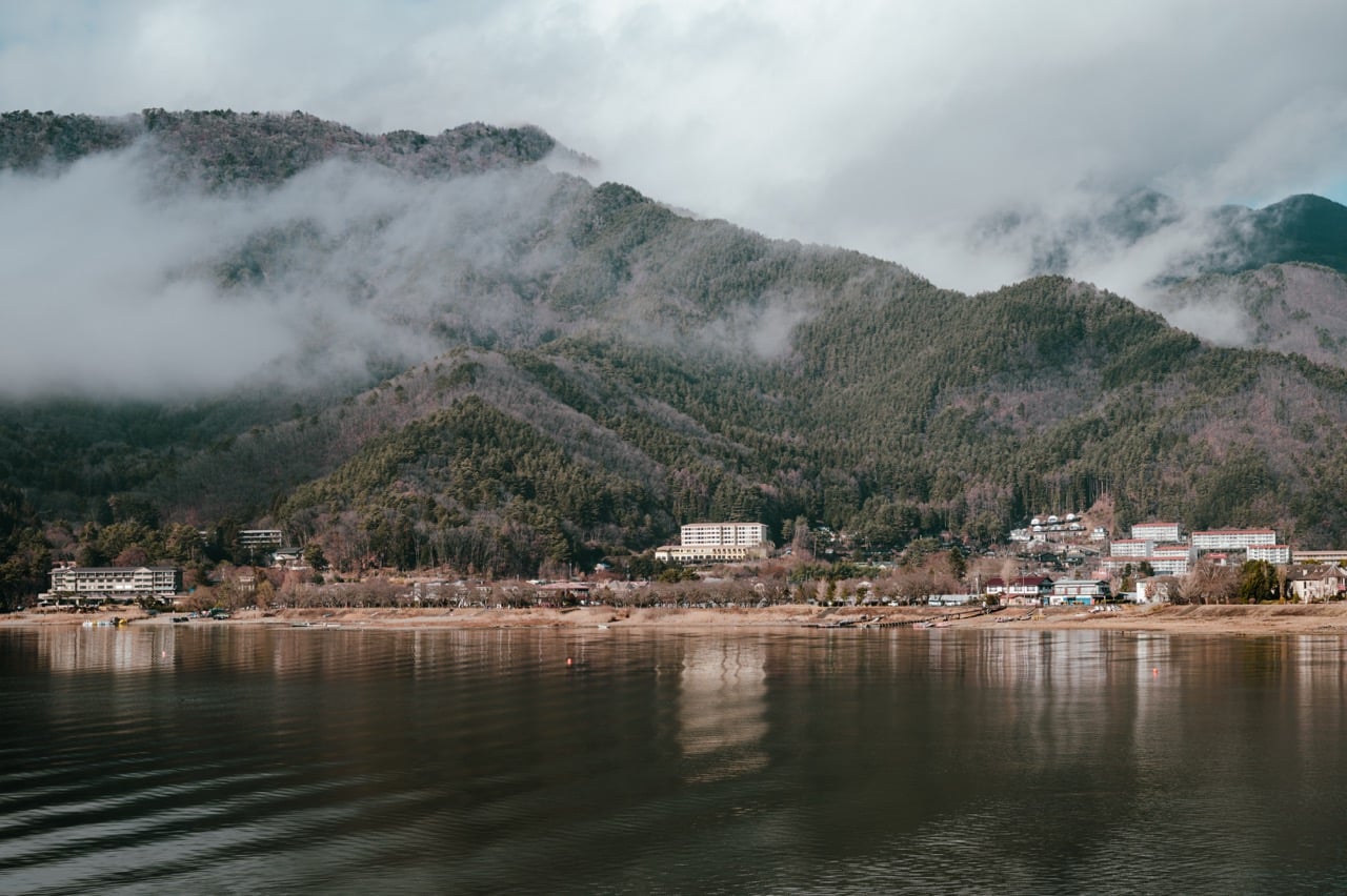 A misty day in Kawaguchiko, Japan