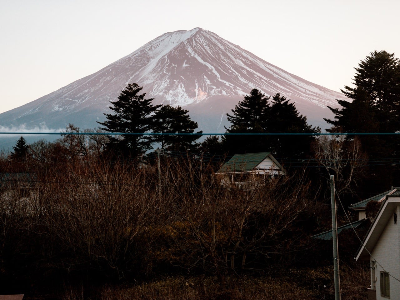 A view of Mount Fuji from our hotel room