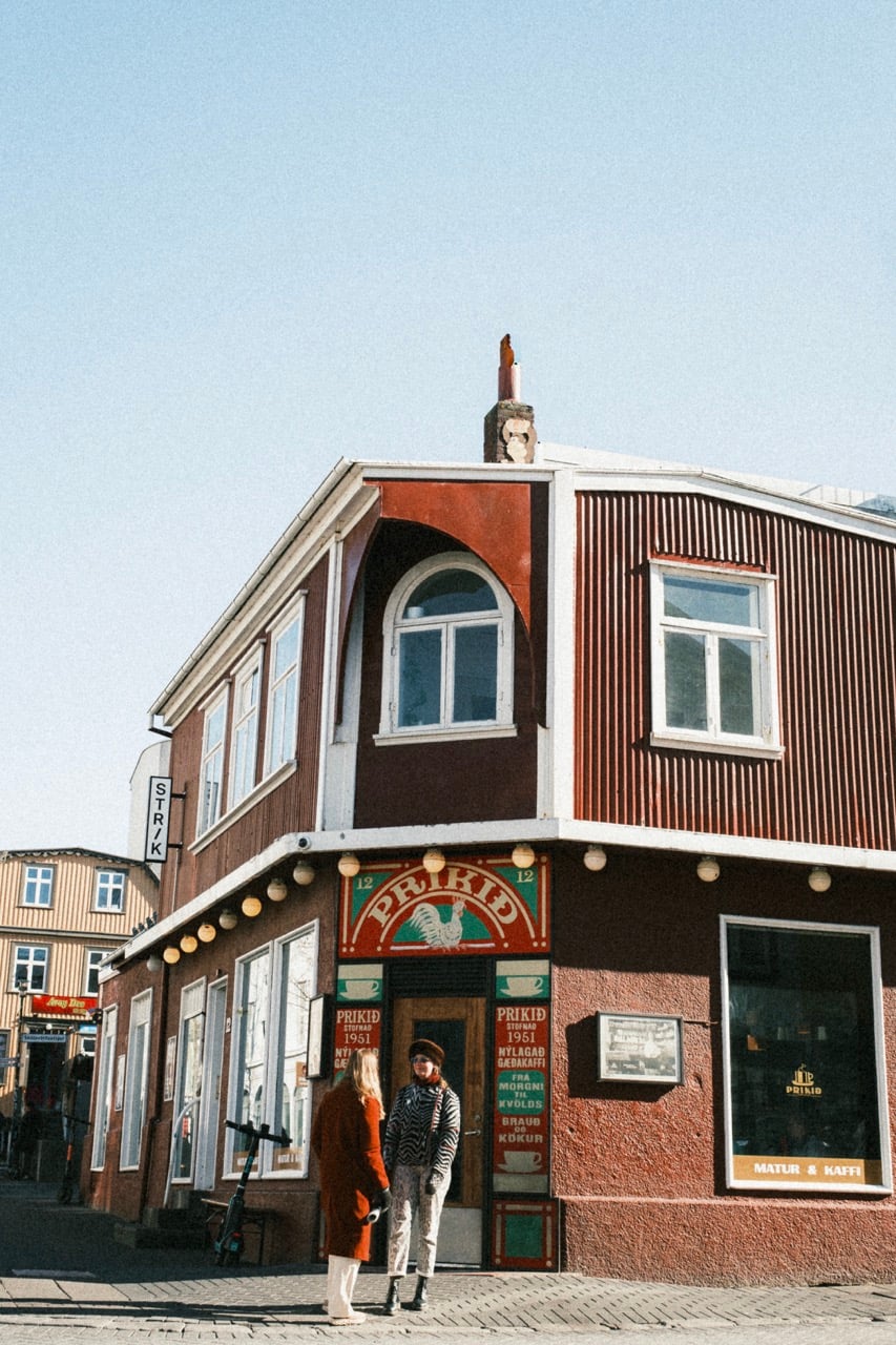 Friends meeting at Prikid in Reykjavik