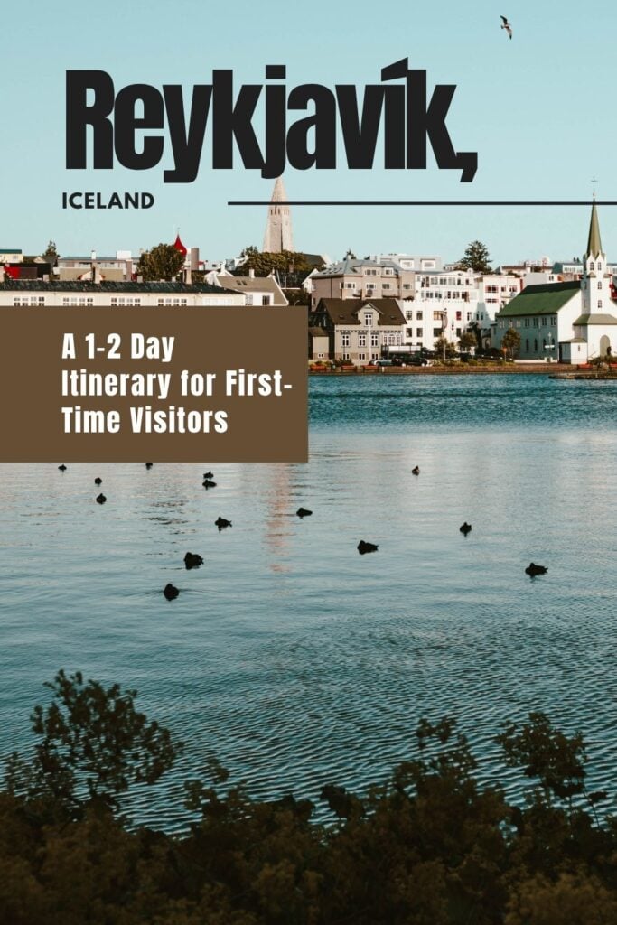 Pin for a blog post outlining a Reykjavík itinerary