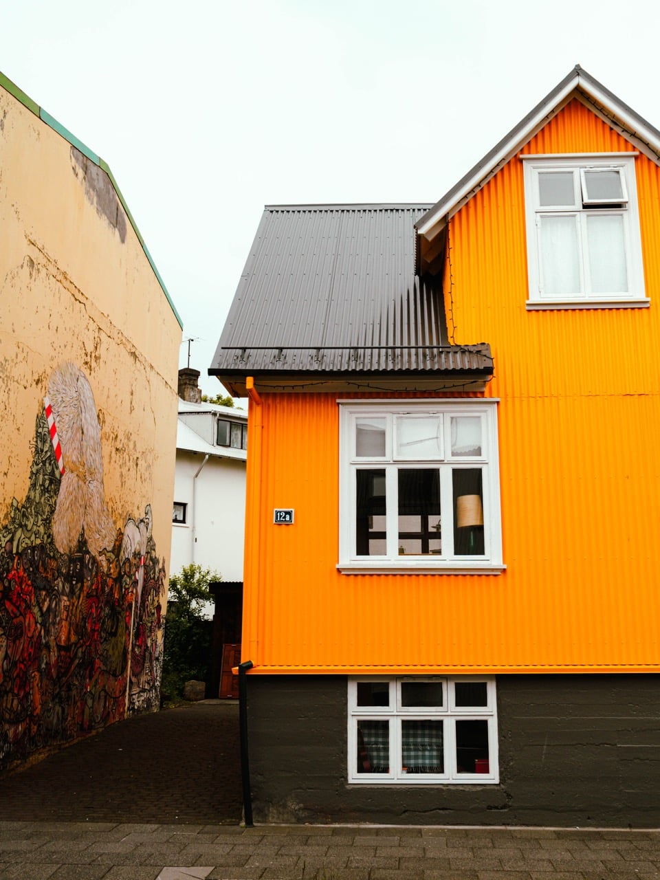 A yellow house in Reykjavík, Iceland