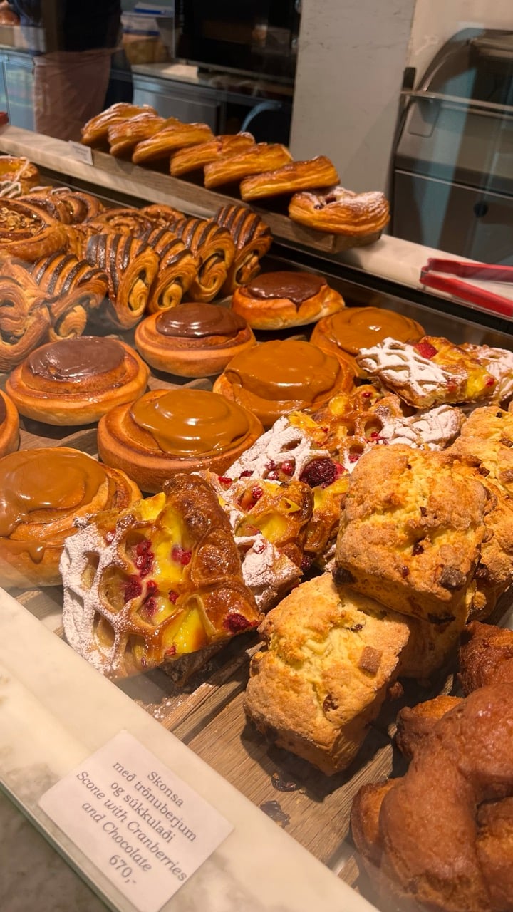 Pastries at Sandholt Bakery in Reykjavík