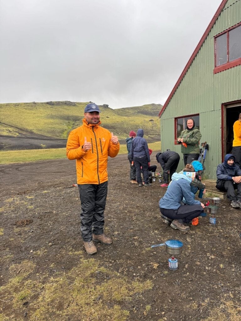 Cooking lunch on The Iceland Trail