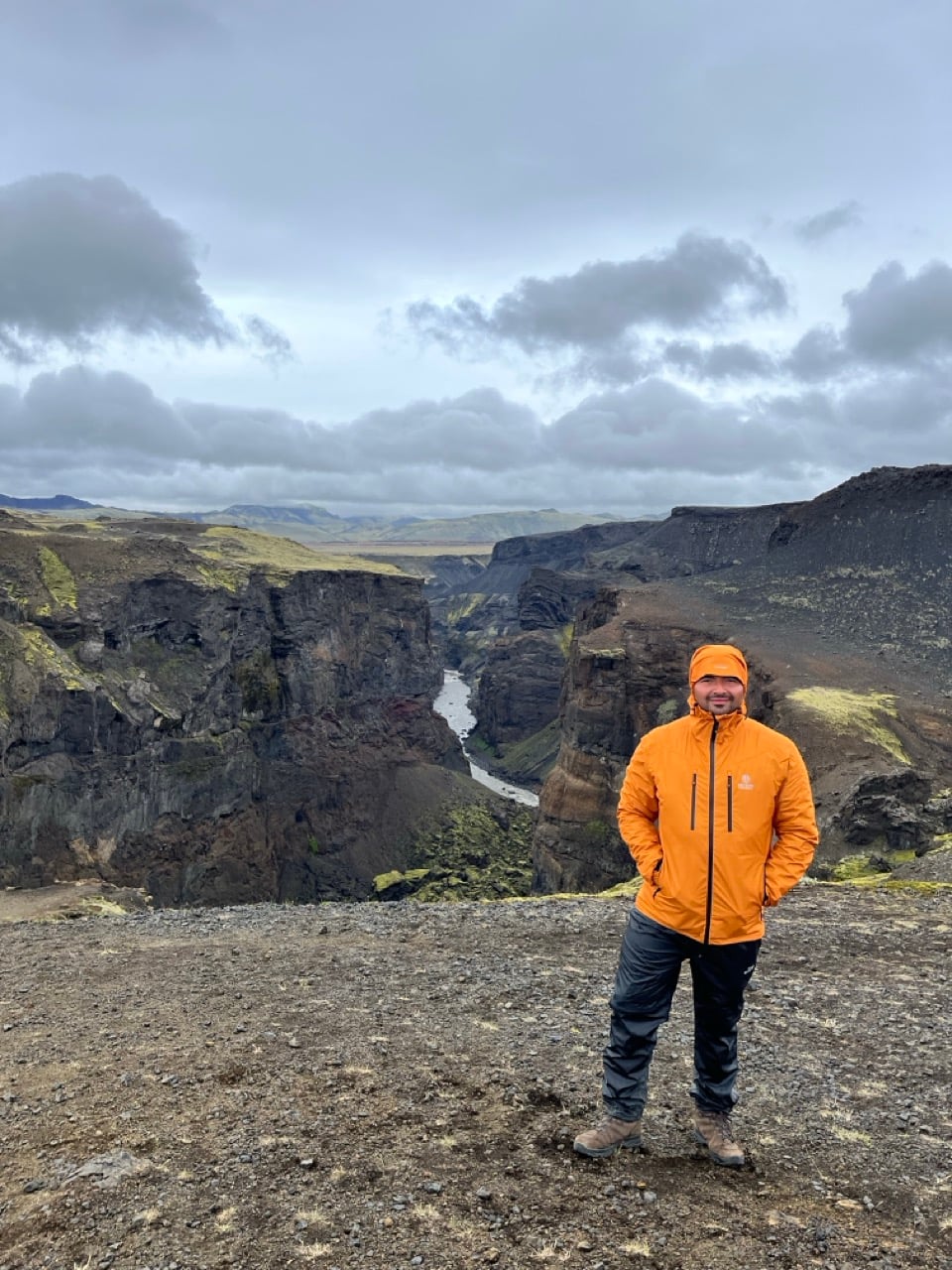 Danny Maiorca at a canyon in Iceland