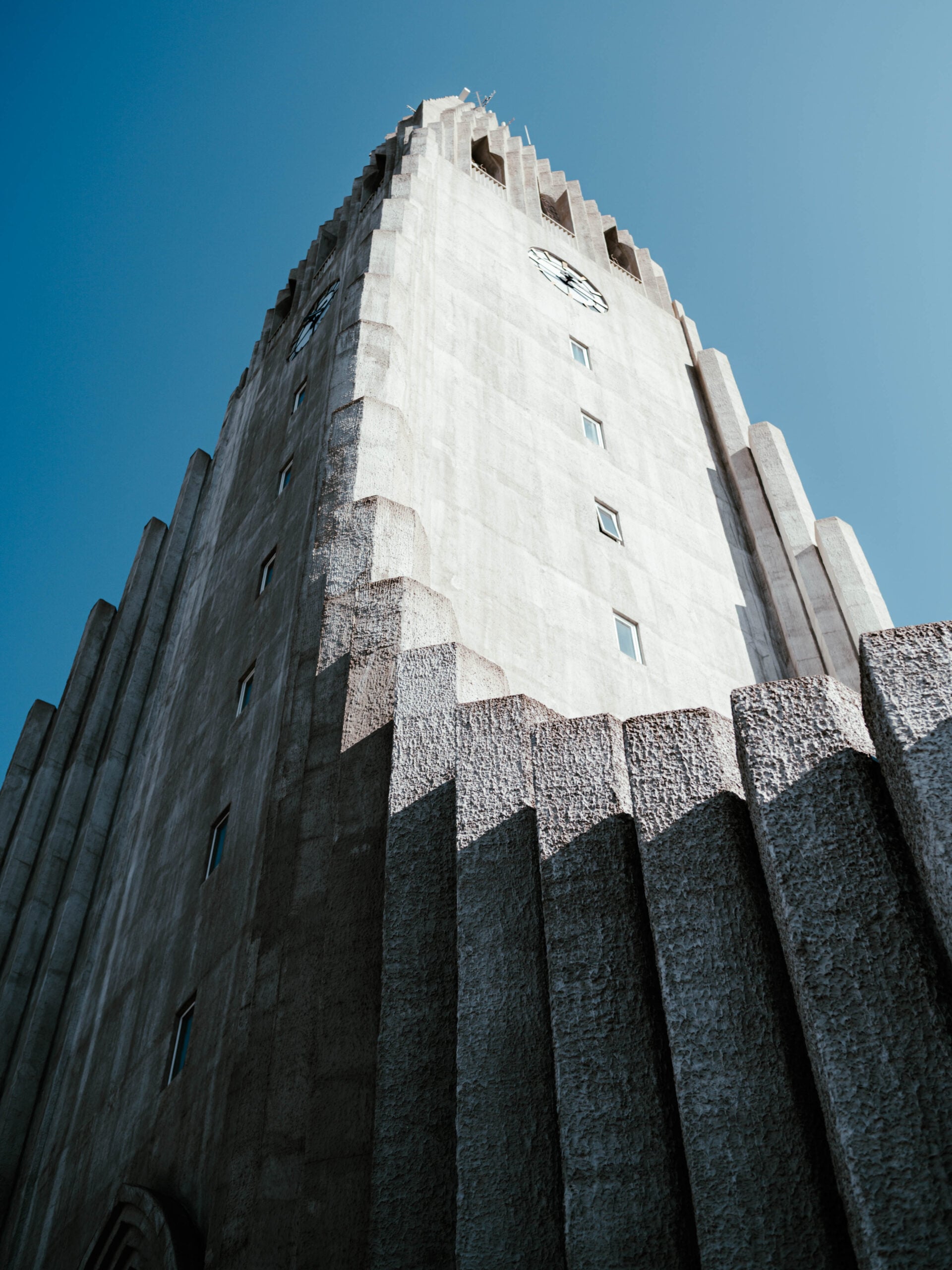 The exterior of Hallgrímskirkja in Reykjavík, Iceland
