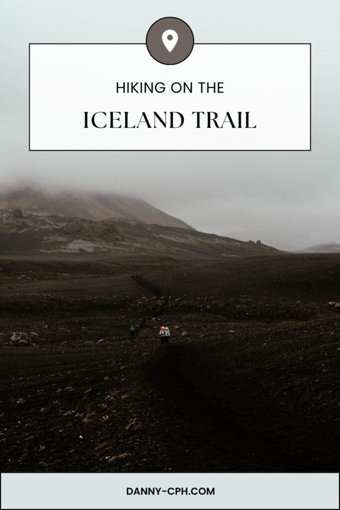 A Pinterest pin for hiking in Iceland on The Iceland Trail