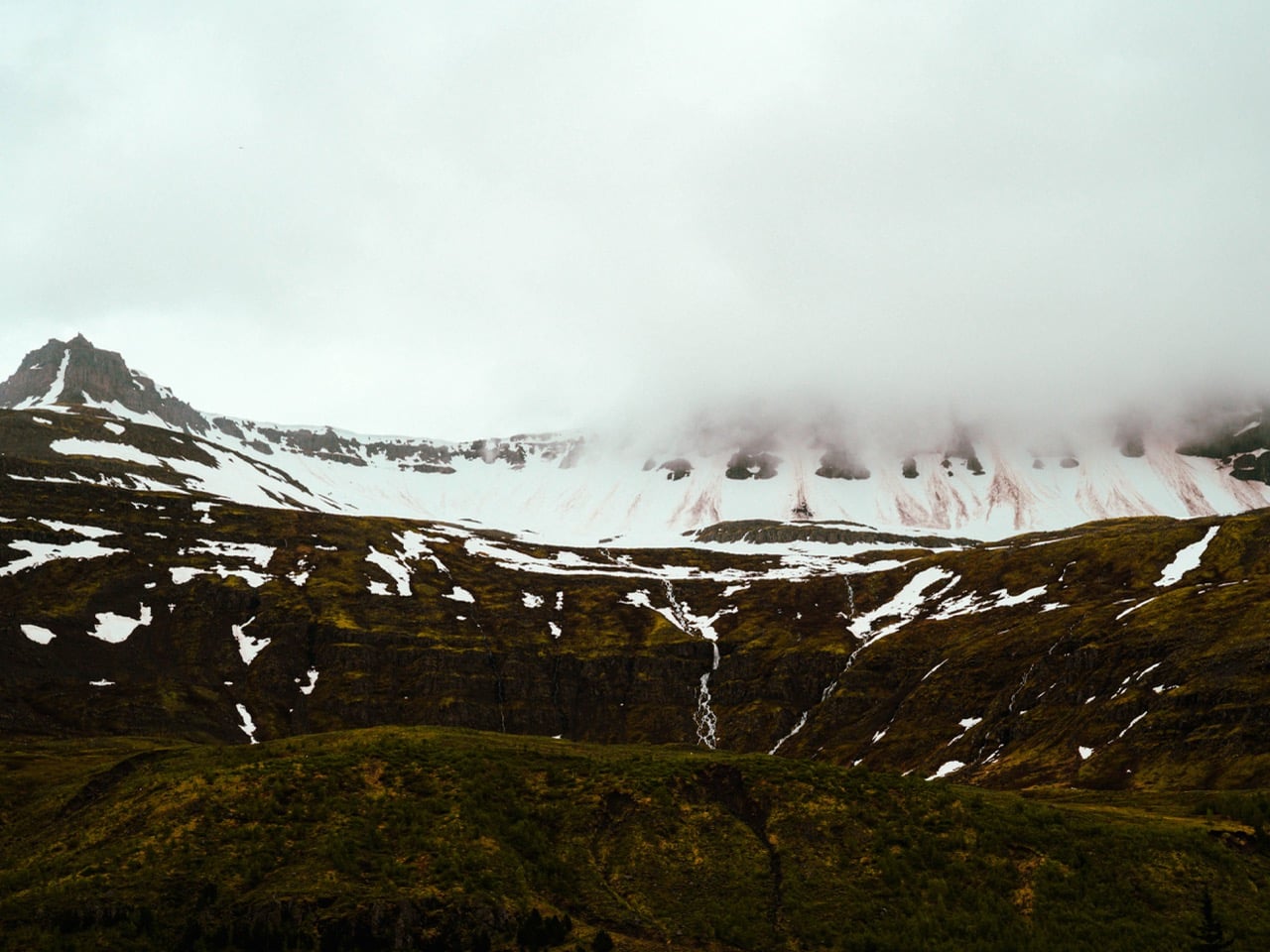 A mountain close to Seydisfjordur in Iceland