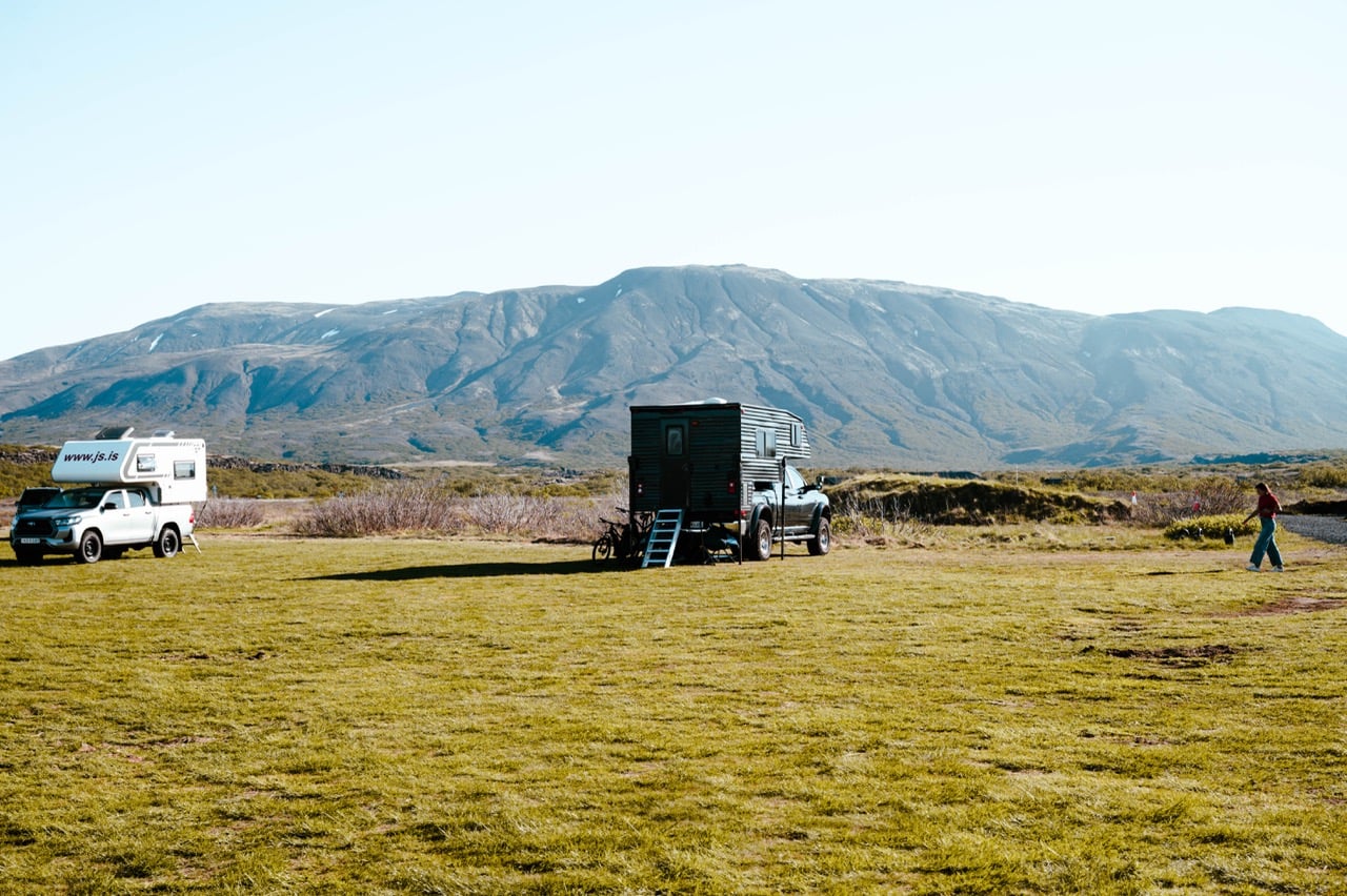 The campsite at Thingvellir National Park
